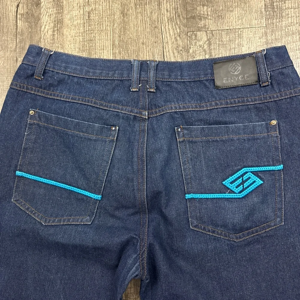 Vtg Enyce Jeans Baggy Loose Fit Hip Hop Y2K Skater Embroidered